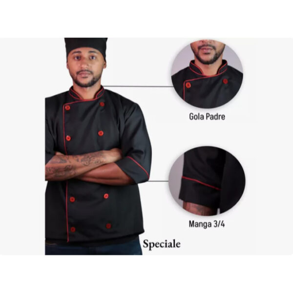 Dolma Chef Uniforme Doma Mameluko Cozinha Unissex Manga - Image 6