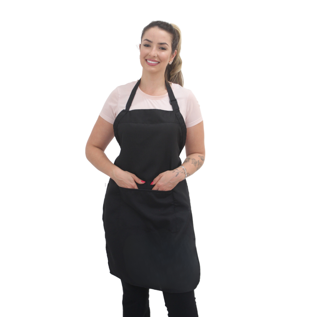 Avental Liso Oxford Kit Ajustável Garçom Churrasqueiro