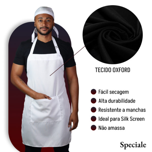 Avental + Touca Garçom Cozinha Lanchonete Pizzaria - Image 4